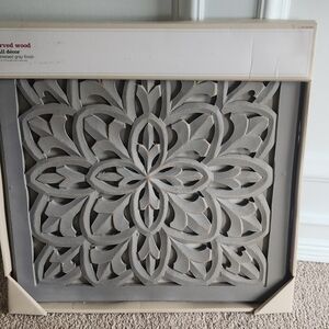 Target Gray Carved Wood Wall Art